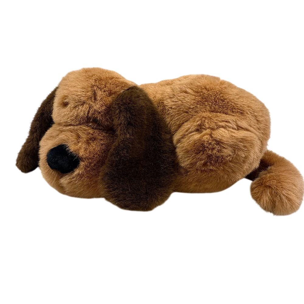 Vintage Rare 1980s Mary Meyer Sleeping Dog Plush 13" Lying Puppy Stuffed Animal